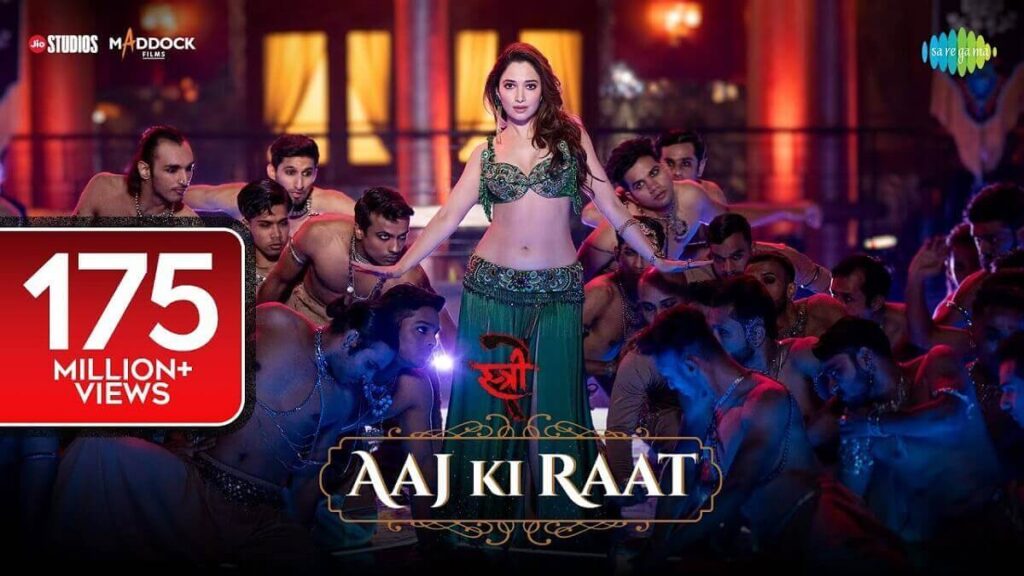 India’s Top Ten Chartbusters Of August 2024 - 1 - Aaj Ki Raat song - Stree2 Featured Image